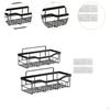 Bathroom Storage Shelf Modern Wall Mounted Shower for Kitchen Washbasin Dorm 2 Piece