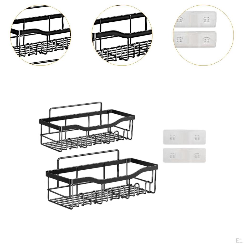 Bathroom Storage Shelf Modern Wall Mounted Shower for Kitchen Washbasin Dorm 2 Piece
