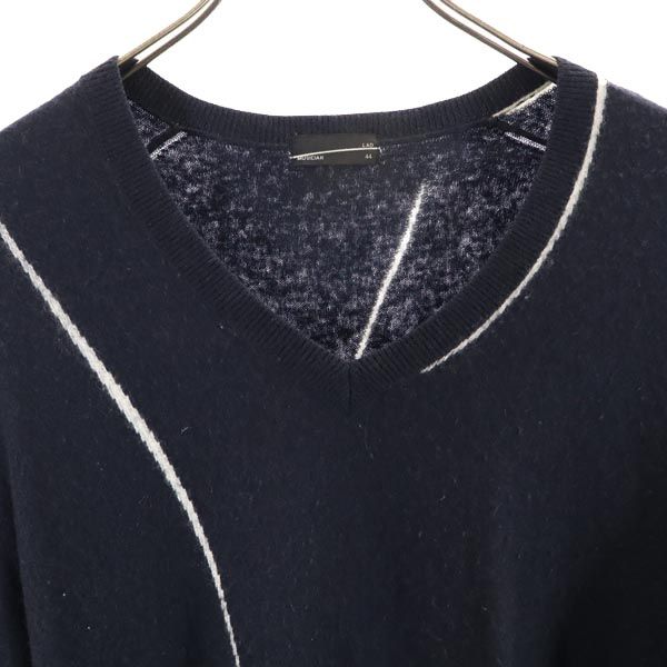 LAD MUSICIAN Long Sleeve V Neck Knit 44 Black Sweater Men's Used