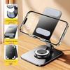 All-Metal 360° Rotating Mobile Phone Holder for Desktop - Universal Stand for Home or Study.