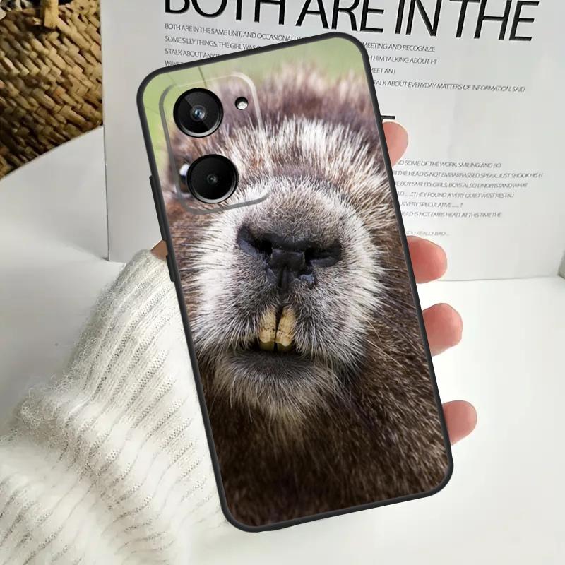 Animal Beaver For Realme GT6 GT7 15 Pro 10 11 12 13 14 Pro Plus C55 C71 C75 C67 C63 C61 C53 C35 C65 Case