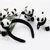 Cartoon Panda Hair Hoop Headband Furry Hairpin Scrunchie Barrette Alloy Brooch Styling Accessories for Women Girls