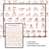 Regali di fitness per ragazze Palestra Pittura artistica Decorazione Ashtanga Serie primaria Yoga Poster Stampe artistiche su tela Decorazione artistica da parete per stanza yoga