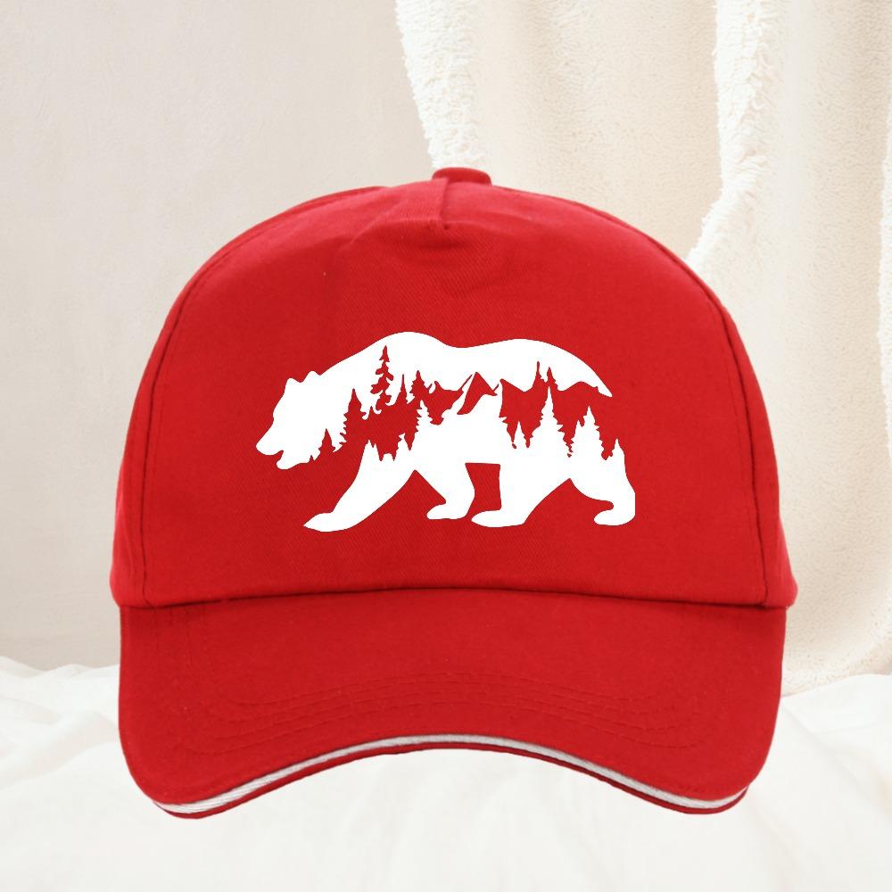 Creative Bear woods Outdoor Sport Trucker Hat Summer Hot Sale Unisex Fitted Print Baseball Caps Casual Sunhat