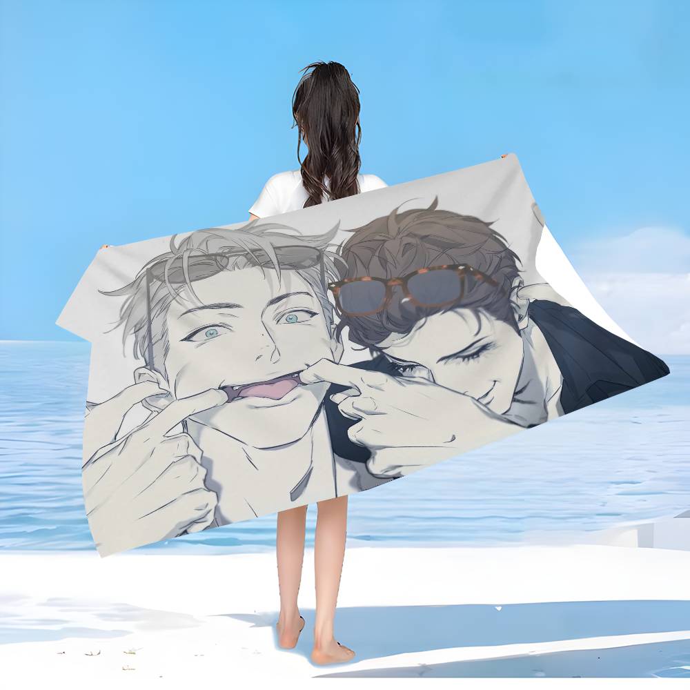 Nerd Project bl Anime Beach Towel Colorful Bath Towels for Girl Microfiber Quick Dry Custom Sand Free Beach Yoga Spa Gym Pool