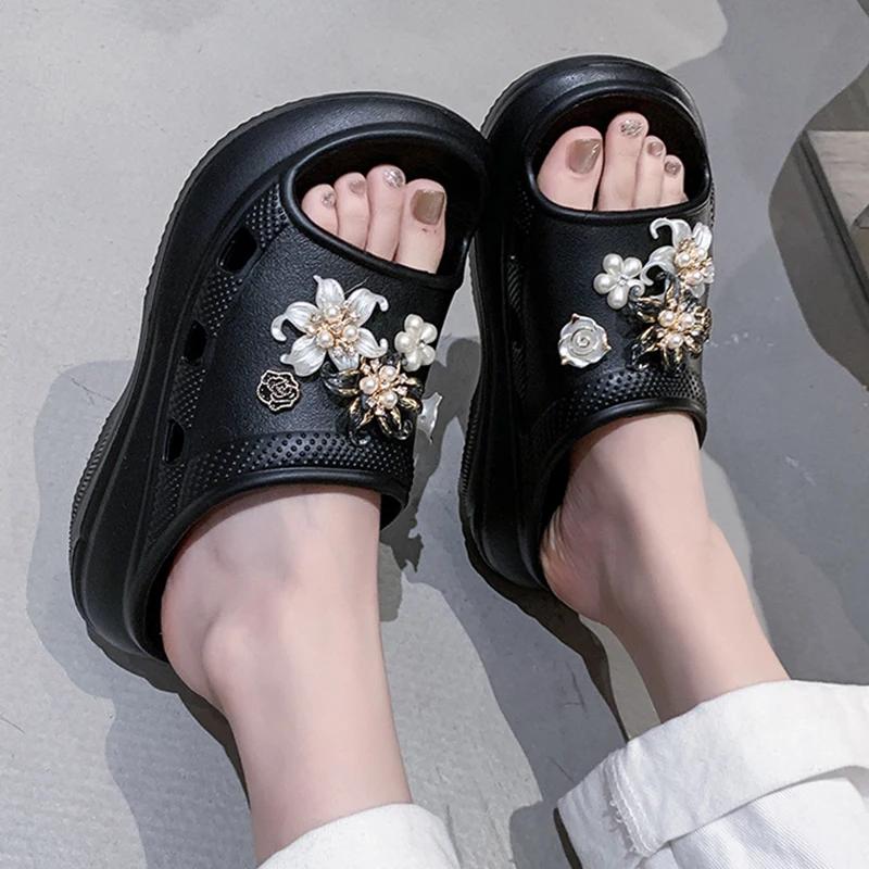 Fashion Fashion Slippers 2025 Chunky Platform Women Shoes Wedge Slippers Women Summer Sandals Woman Comfy Open Toe Non Slip Beach Shoes