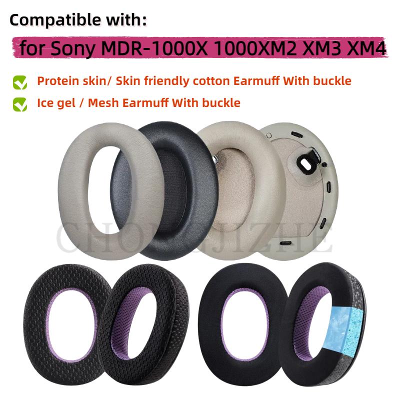Replacement Earpads for Sony MDR-1000X XM2 XM3 XM4 XM5 Headphones Memory Foam Ear High Quality Earpads Headset Leather Case