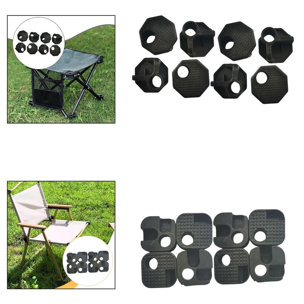 Durable Chair Leg Protectors Ball Cap Connector Kit for Camping Table Folding Chair Stability