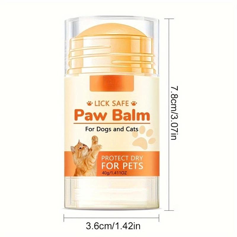 

Pet Paw Balm for Dogs and Cats Nose Protector Moisturizer for Dry Cracked Paws Lick Safe 40g