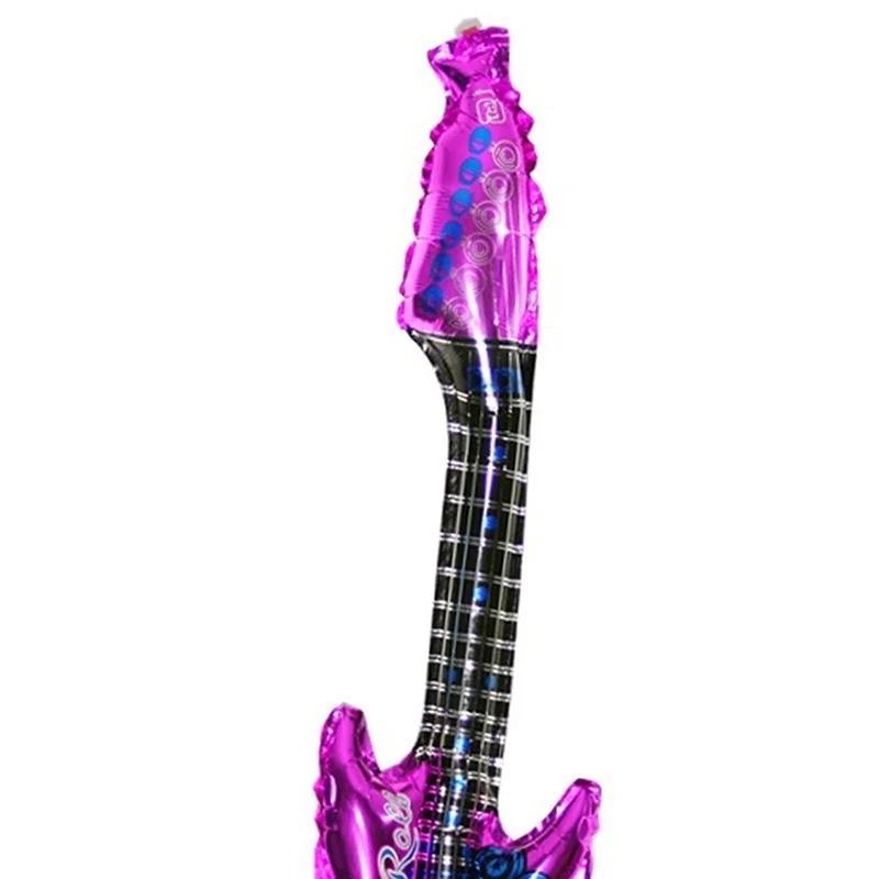 

4pcs Random 80x30cm Popular Cartoon Guitar Balloon Inflatable Air Balloon Party Supplies Children Toy Birthday Balloon Toy random color