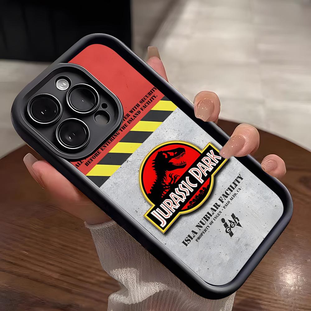 

J-Jurassic Park Dinosaur Phone Case For IPhone 17 Pro Max 15 Pro 16 14 Plus 12 13 Mini 11 Pro Shockproof Soft Cover iPhone 14 Pro
