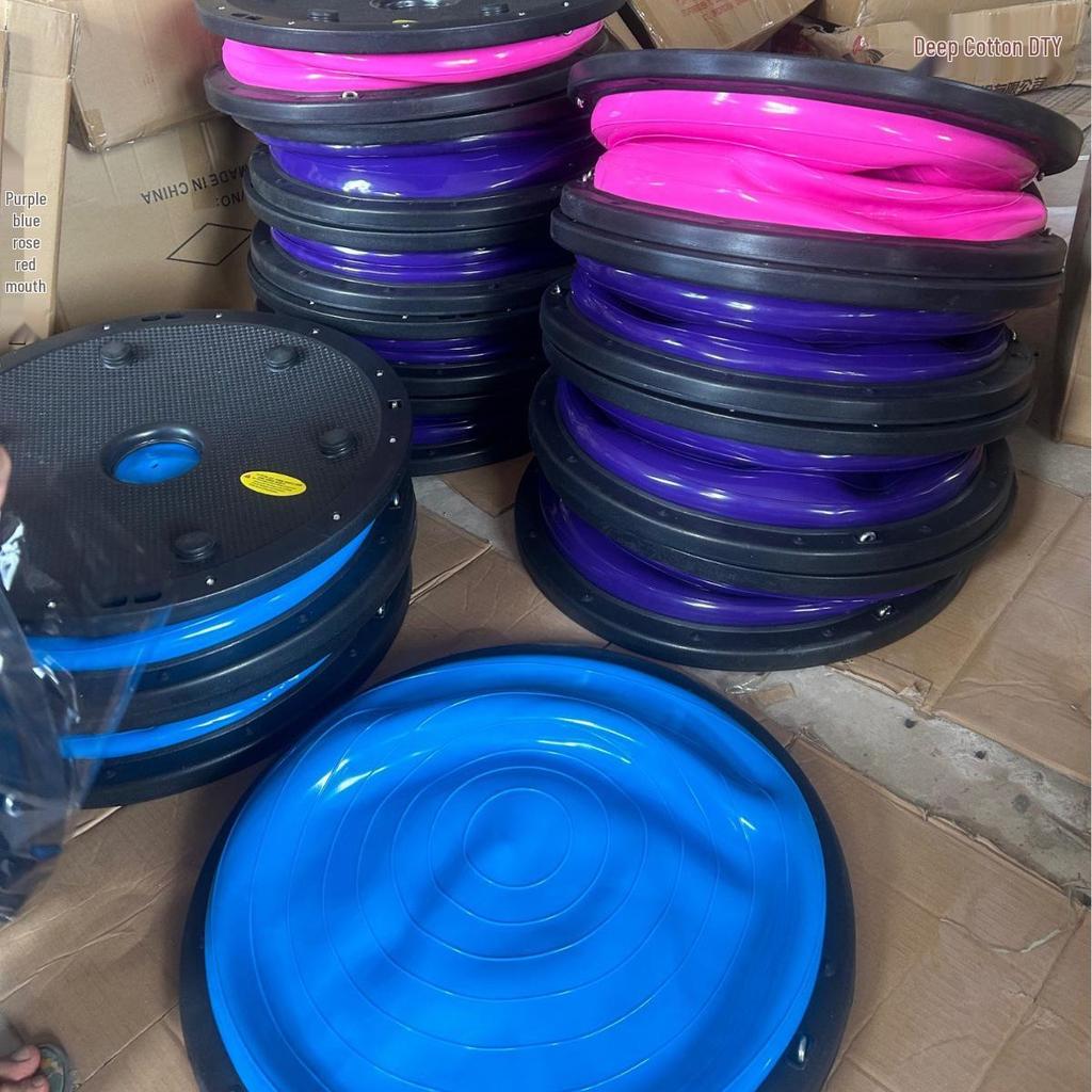 Thickened PVC Non-Slip Half Yoga Ball: Explosion-Proof Balance Ball for Home Pilates Fitness