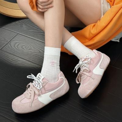 Big Head Ugly Cute Woman Spring New Leather Shallow Mouth Light Breathable Sports and Leisure Shoes