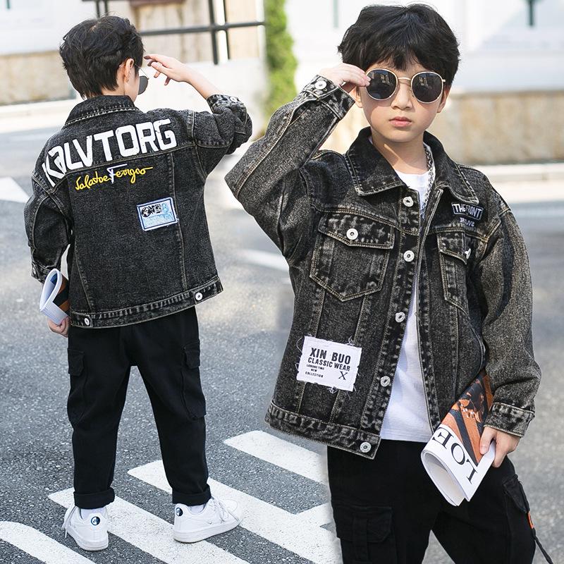 

Джинсовая куртка для мальчиков - Стильная мода весна-осень 2025 для детей среднего и старшего возраста 140