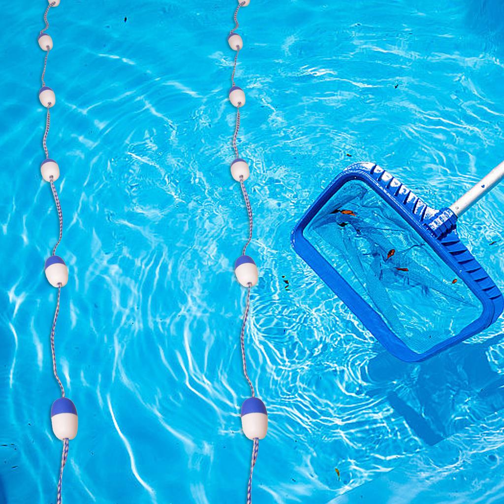 16Ft Floating Pool Safety Divider Rope Nonslip with Pre Assembled Hooks Suitable for Indoor/Outdoor Swimming Pools