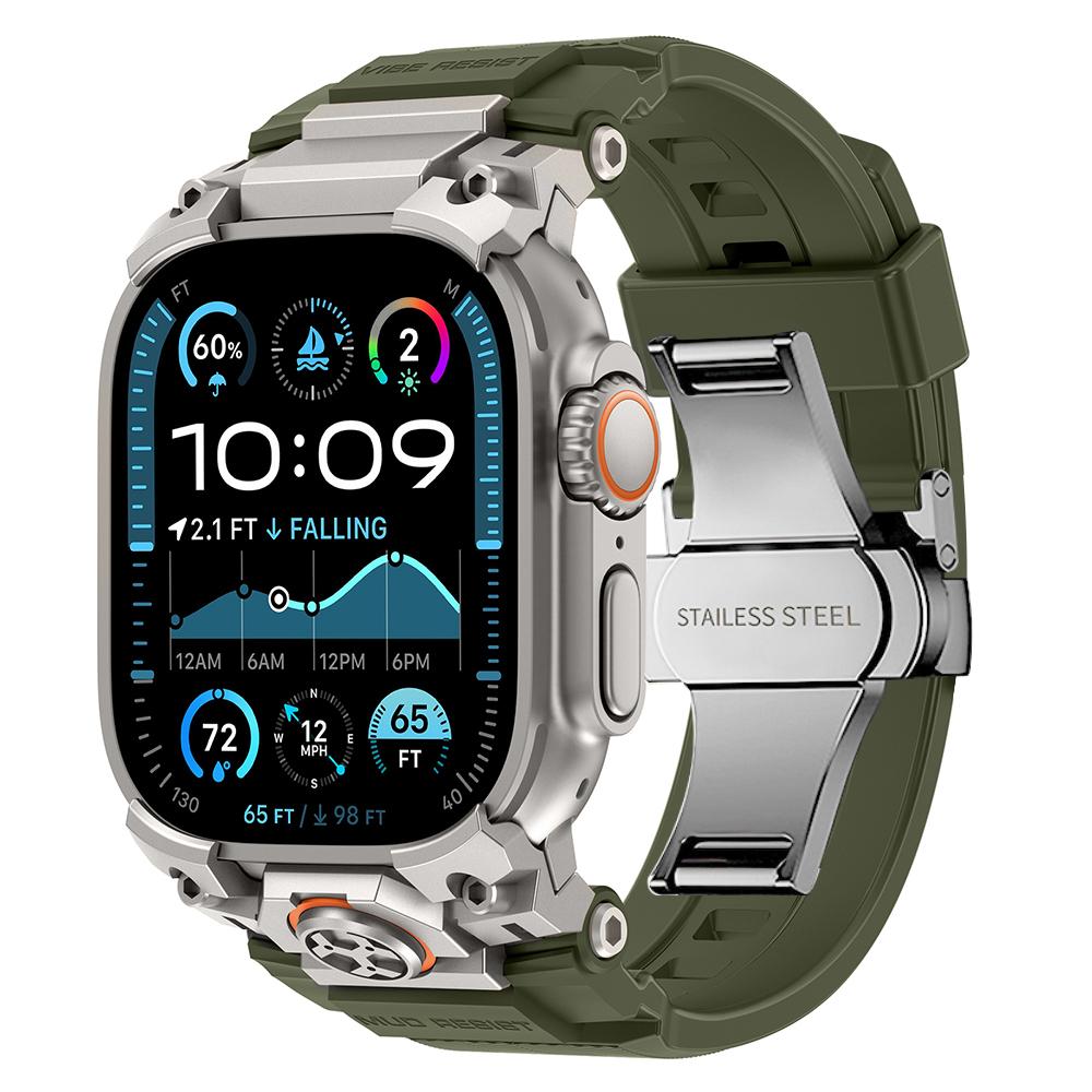 Silicone Band for Apple Watch Ultra 3 2 49mm Luxury Wrist Strap for Iwatch Ultra 49MM Mens Style Bracelet Replacement Watchband