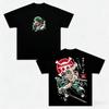 2026 One Piece Unisexs and Womens Tshirt Roronoa Zoro Anime Round Neck Tee Summer Boy Spring Boys Short Sleeves Parentchild