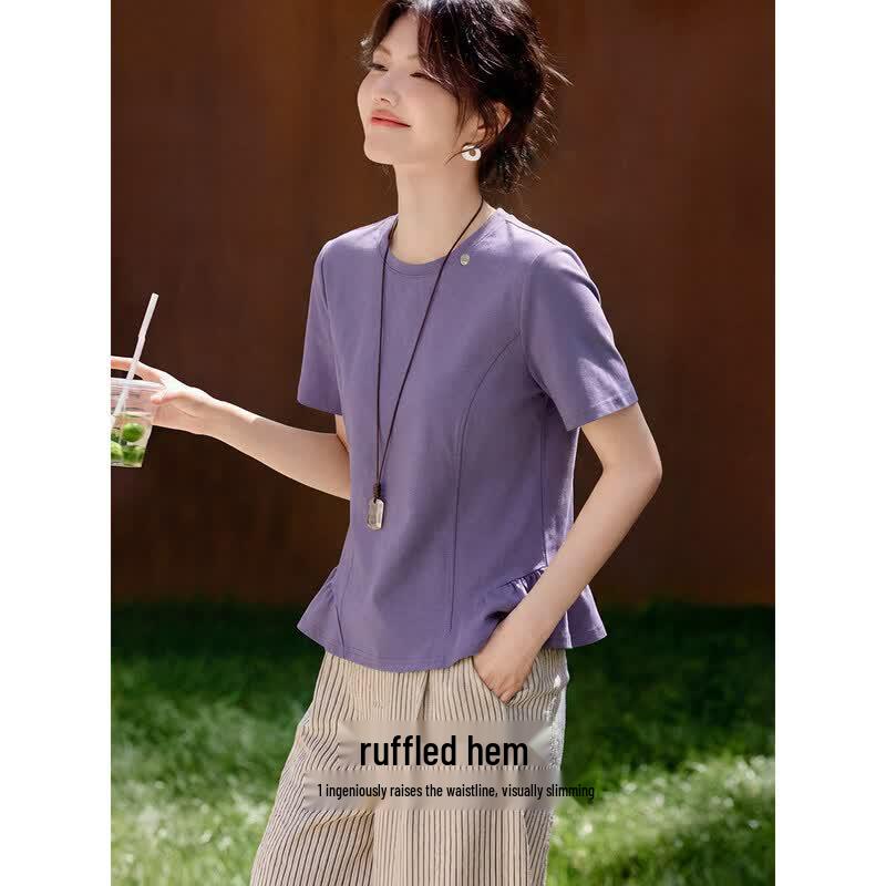 XWI Women s Ruffle Hem T-Shirt 2XL