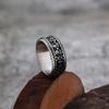 Vintage Norse Rune Titanium Steel Men's Ring Ethnic Style Jewelry