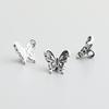 Retro Thai S925 Sterling Silver Butterfly Spacer Beads for DIY Beading, Bracelets, Necklaces, and Jewelry Accessories.