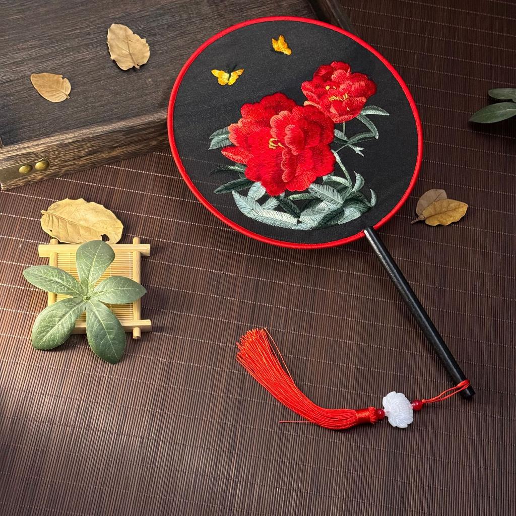 Classical Fan Chinese Hanfu Fan Hand Fan Tassel For Cultural Event Costume Prop Dance Accessory