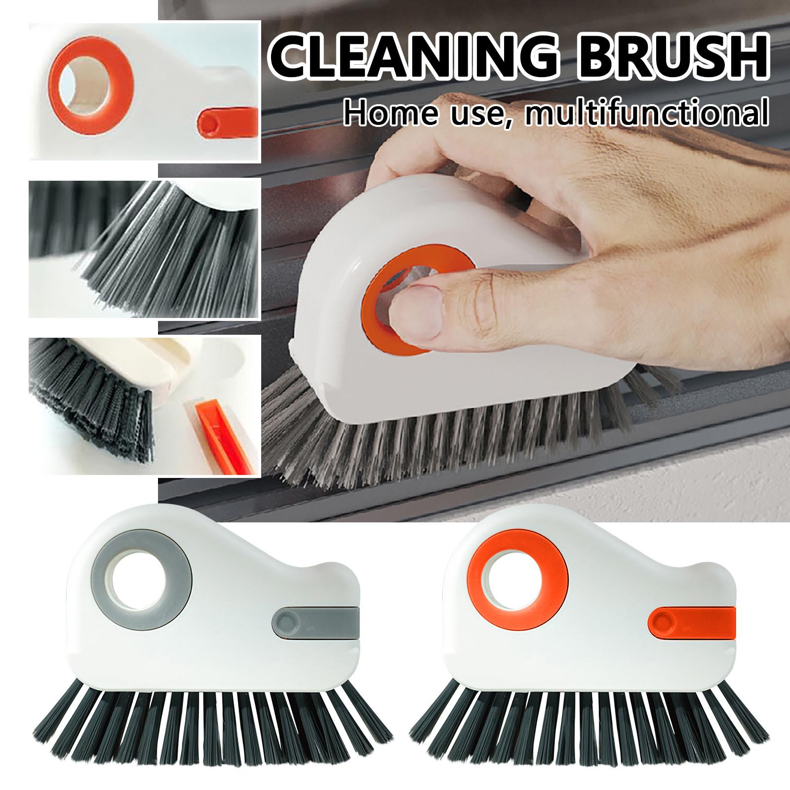 

2 In 1 Cleaning Brush Window Track Cleaning Tools, 2024 New Multifunction Hard Bristle Crevice Cleaning Brush With Hidden Scraper