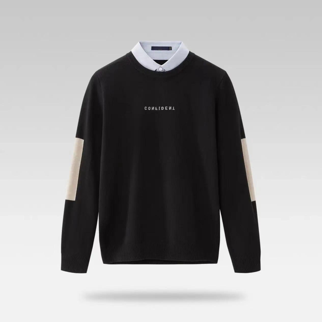 

Мужской трикотажный свитер осенних цветов с двойным воротником - Элегантный, Мягкий, Теплый и Удобный. Medium (170/88A)