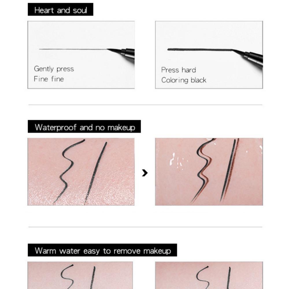 QIC Membrane Eyeliner, Waterproof Makeup, Not Smudge, Makeup, Makeup, Sponge Head Eyeliner, Makeup Pen Makeup