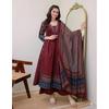 Women Anarkali Kurti Pant Dupatta Set Indian Bollywood Ethnic Kurta Set Dress