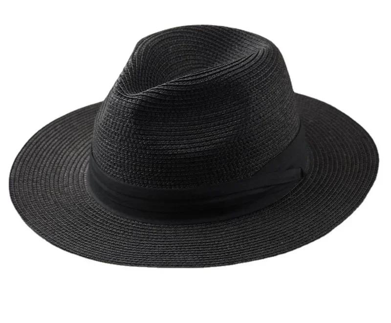 Taglia Larga XL 61-64 cm Cappelli Panama Uomo Donna Spiaggia Cappello di Paglia a Tesa Larga Cappello Estivo da Sole da Donna Taglia Larga Cappello Fedora 55-57 cm 58-60 cm