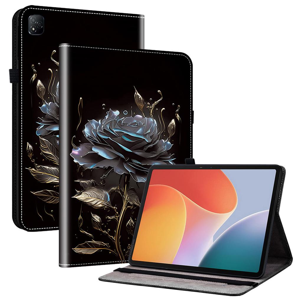 For Infinix Xpad Leather Case Pattern Printed Stand Tablet Cover with Card Slots