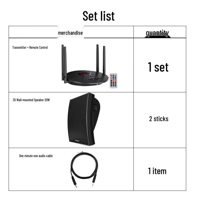 SAST 20W Wireless Bluetooth Wall-Mounted Speaker Set (CN version)