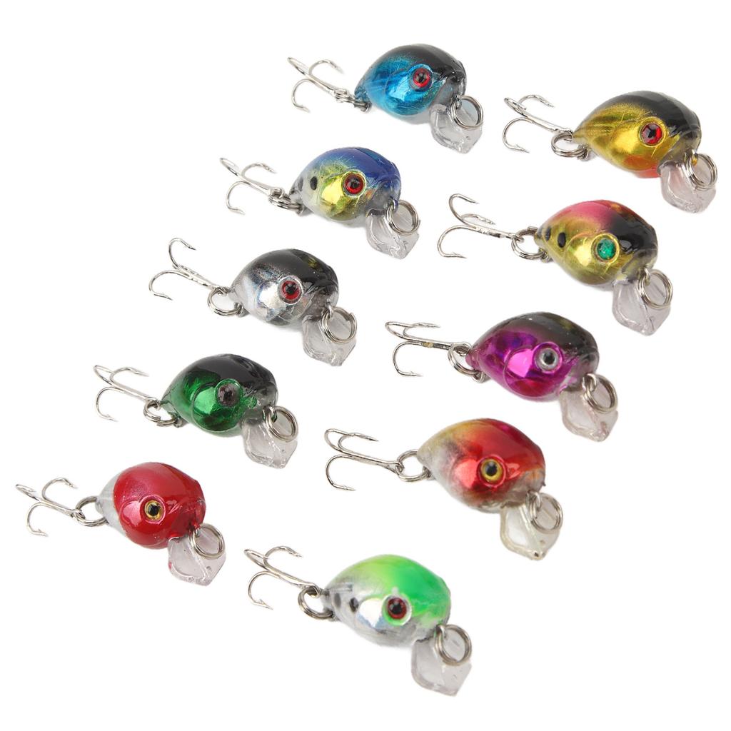 10Pcs Minnow Crankbait Fishing Hard Baits Fishing Lures Kit for Saltwater Freshwater