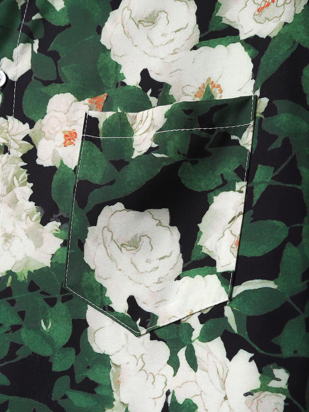 Свободная свободная рубашка с коротким рукавом и цветочным принтом авокадо — фото 6