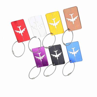 7 Stück/Set Aluminiumlegierung Reisegepäckanhänger Identifikationsanhänger Reiseetiketten Zubehör