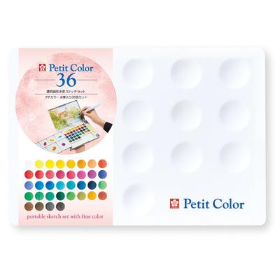 Sakura Farby Kredowe Akwarele Stałe Petit Color 36 Kolorów NCW-36H