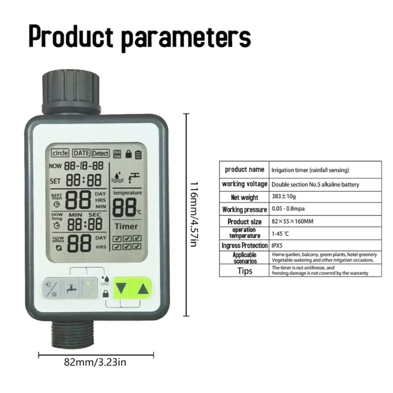 Water Timer,Sprinkler Timer Programmable with Rain Sensors Garden Hose Timer Outdoor Watering System Irrigation Timer
