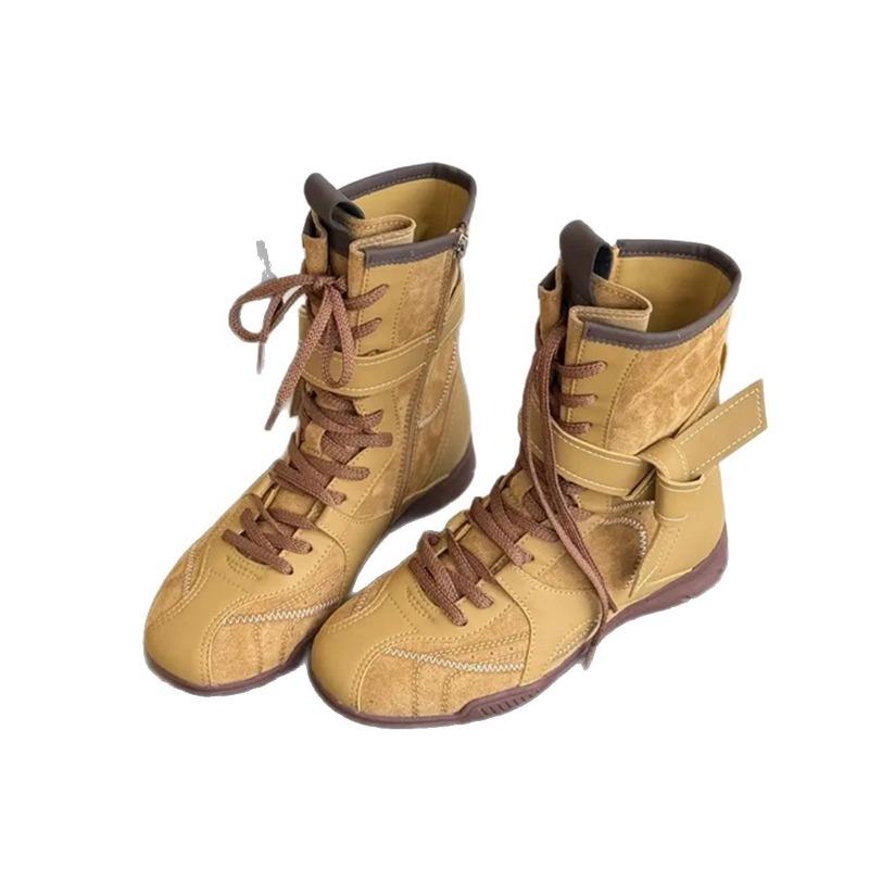 Maillard Retro Inner Heightening Platform Martin Boots Women's New Niche Western Boxing Boots