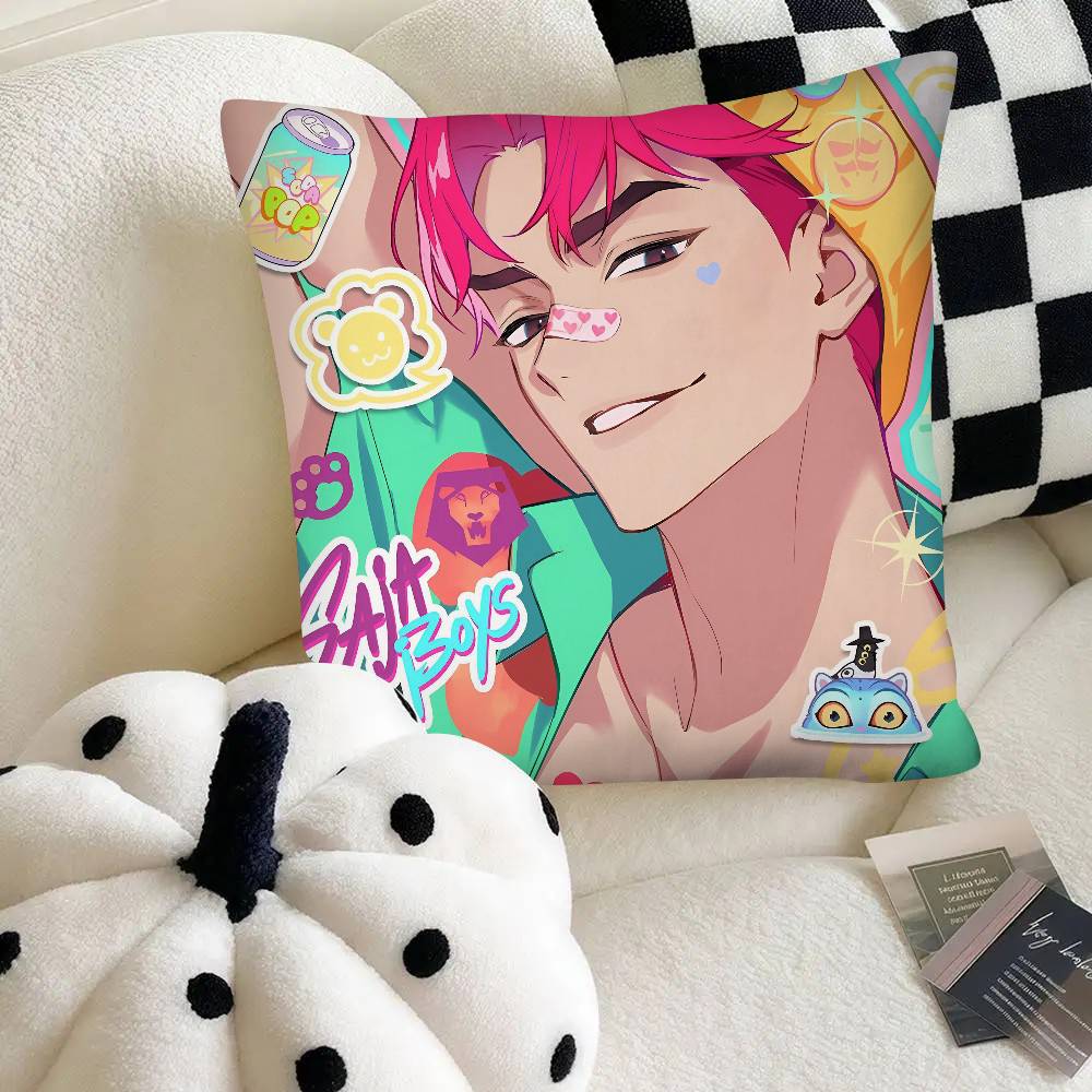 Kpop Demon Hunters Pillow Case Square Pillow Bedroom Sofa Leisure Comfort Cushion Car Home Decoration