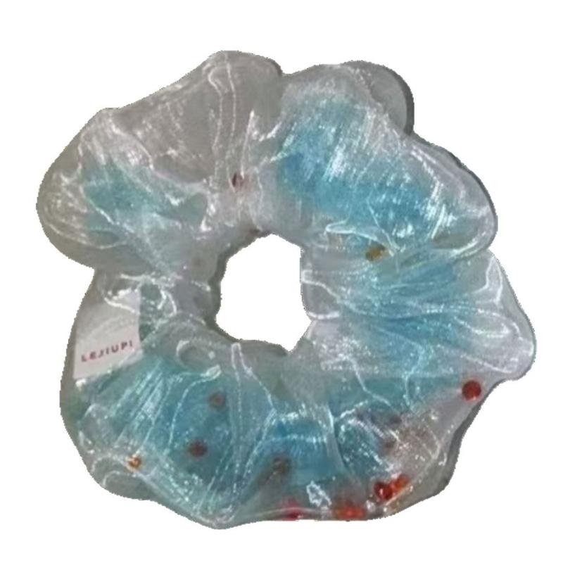 

Элегантная сетчатая резинка для волос с рисунком золотых рыбок Эластичная повязка на голову для женщин Резинки для волос для работы, школы или повседневных прогулок 1