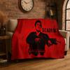 Retro Scarface Classic Movie Tony Flannel Blanket Soft Warm Throw Blanket for Bedroom Living Room Bed Travel Camping Picnic
