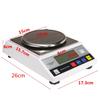 DC 200mA 2kg 7.5V LCD Digital Electric Scale Jewelry Weight Balance Gram with US Plug Power Adapter White