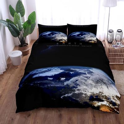 Earth Planet Duvet Cover Set King Queen Double Full Twin Single Size Bed Linen Set