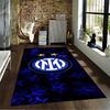 "Blue Star Pattern Carpet with Inter Logo Design for Home Decor" Suitable for use as an anti-slip for living room bedroom sofas