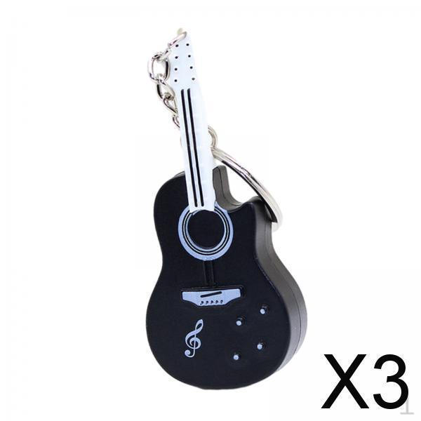 

3x Миниатюрный брелок для ключей в виде гитары Музыкальная подвеска Шармы Самый маленький в мире