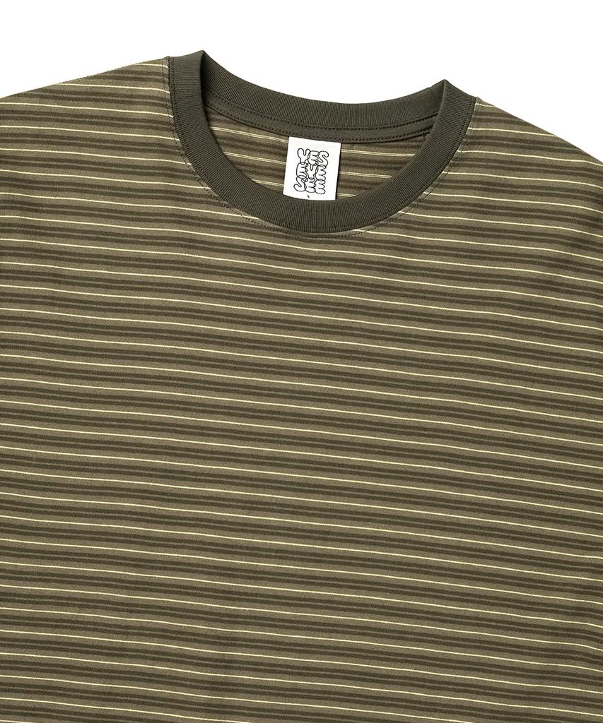 YESEYESEE Y.E.S Thin Stripe Tee Khaki