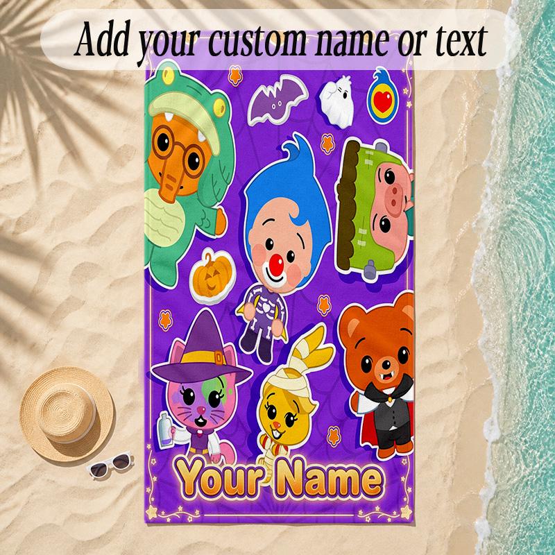 Beach TowelEl Payaso Plim Plim Custom Name Text Personalized Soft Towel for Beach Pool Indoor Home Decor Gift