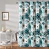 Lush Decor Leah Floral Shower Curtain, 72" W X 72" L, Blue - Fabric Shower Curtains - Watercolor Botanical Bathroom Curtain - Fa