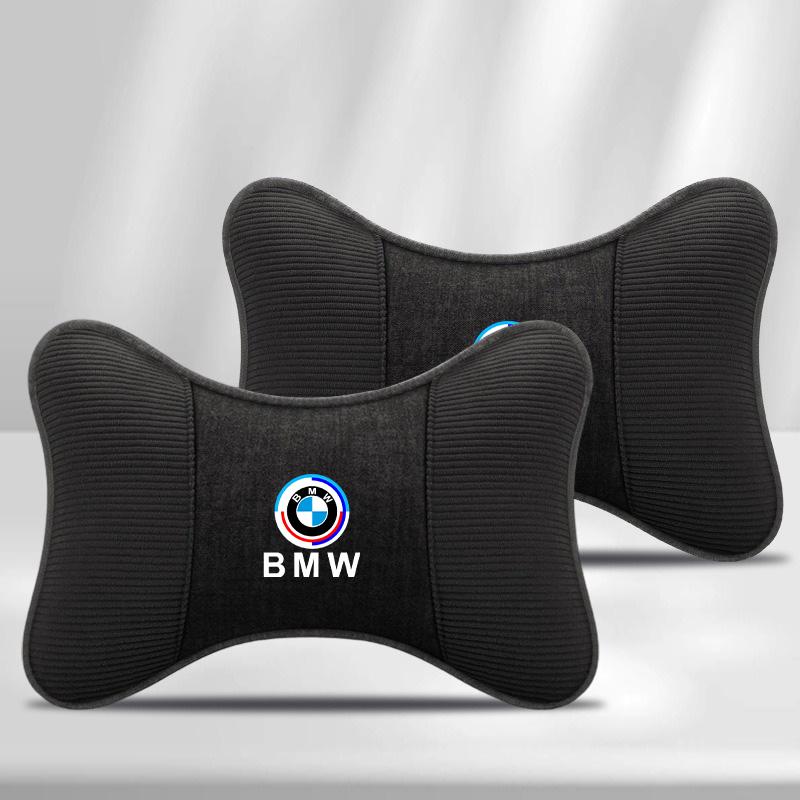 2Pcs Car Seat Neck Pillow Memory Cotton Headrest For BMW 50th Anniversary M M2 M3 M5 E46 E90 G20 F30 F10 X1 X2 X3 X5 Accessories nlvc53