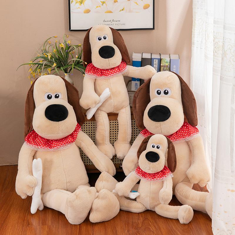 New Bone Dog Plush Master Dog Doll Cute Soft Cute Dog Toy Creative Birthday Gift Doll